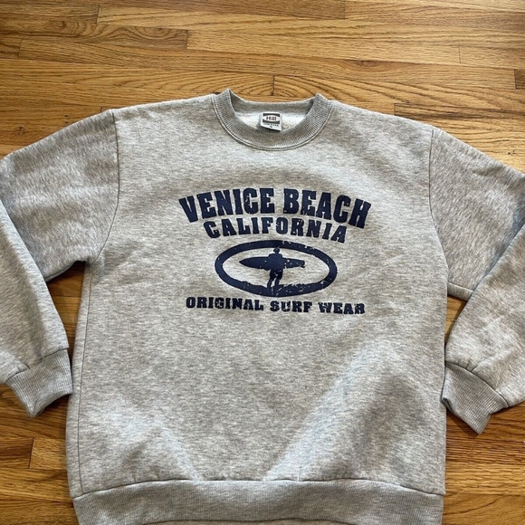 Vintage 90s Venice Beach California Original Surf Wear Crewneck Sweatshirt Small - Picture 1 of 3